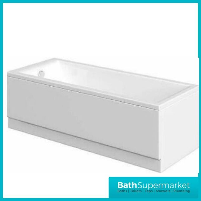 Reinforced Bathroom 1700mm x 525mm White Gloss Acrylic Front Side Bath Panel
