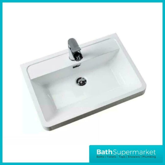 Cassellie Bali Chestnut Wall Mounted Vanity Drawer Basin Unit 600mm - Image 4