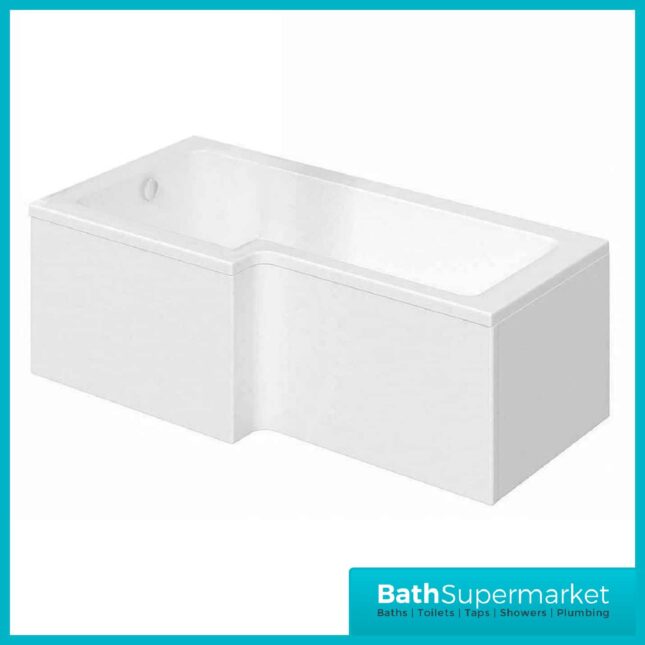 1800MM L Shaped Bath Tub Front Panel Black Grid Bathscreen Left-Right Hand - Image 6