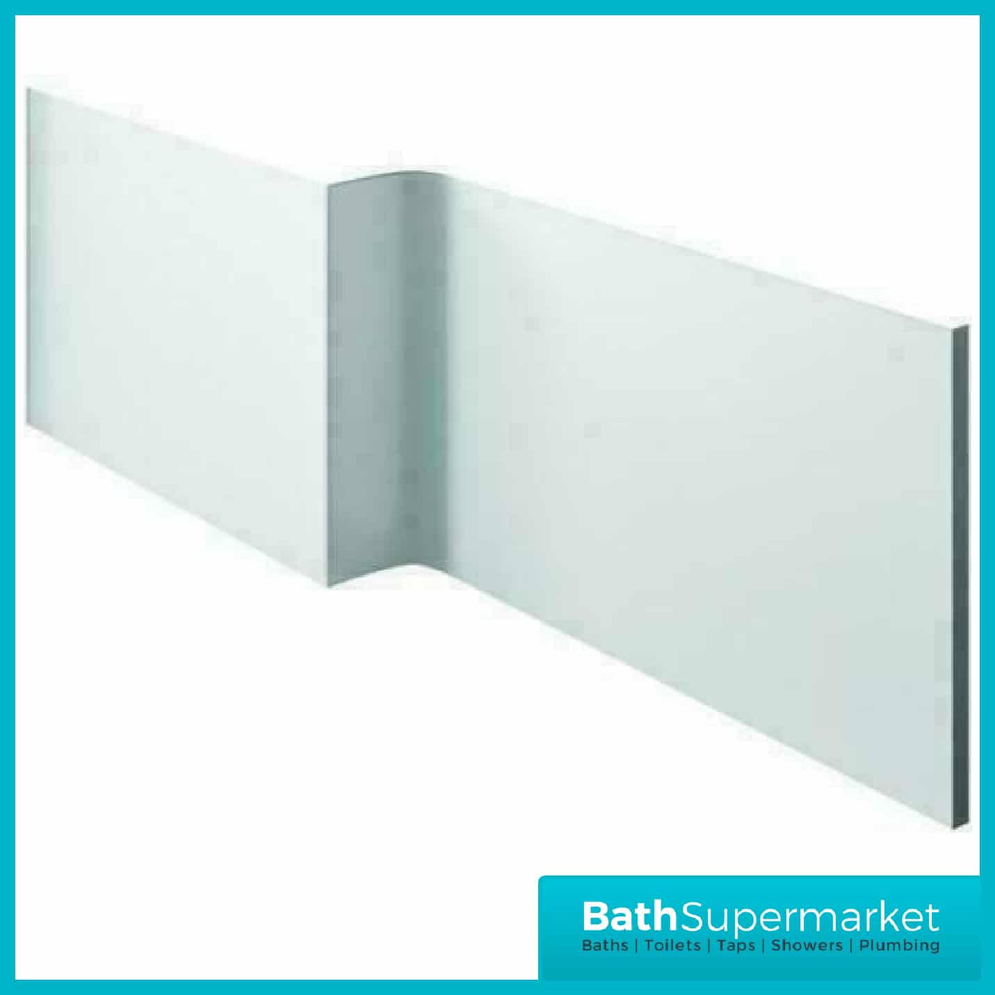 1800MM L Shaped Bath Tub Front Panel Black Grid Bathscreen Left-Right Hand - Image 7