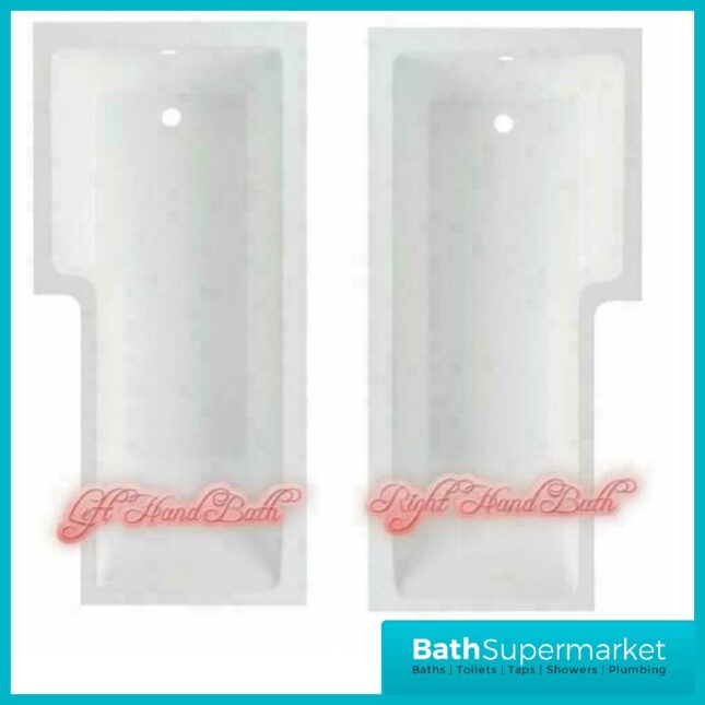 1800MM L Shaped Bath Tub Front Panel Black Grid Bathscreen Left-Right Hand - Image 8