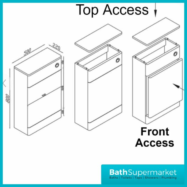 Mossini Floor Standing Combination Bathroom Furniture Pack-Wolf Grey