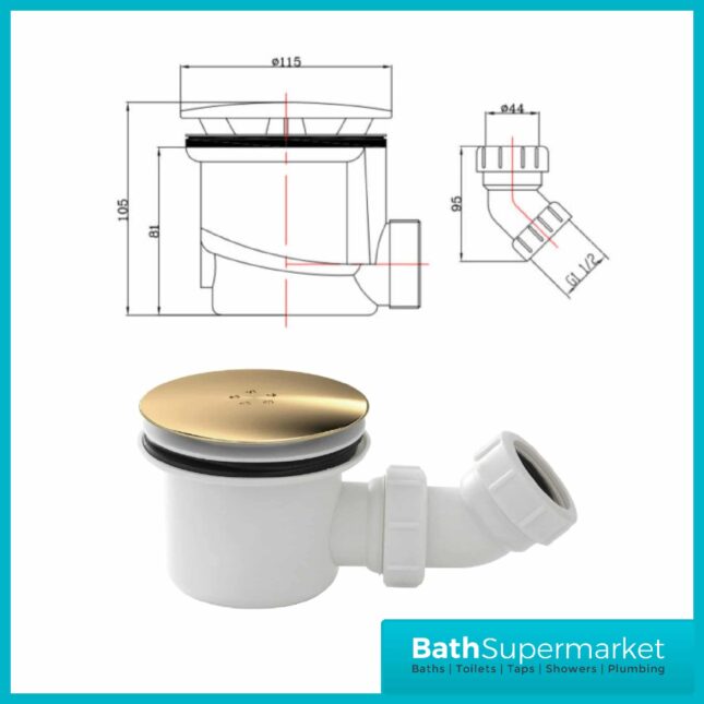 April White Stone Resin Quadrant Shower Tray With Waste 800mm x 800mm