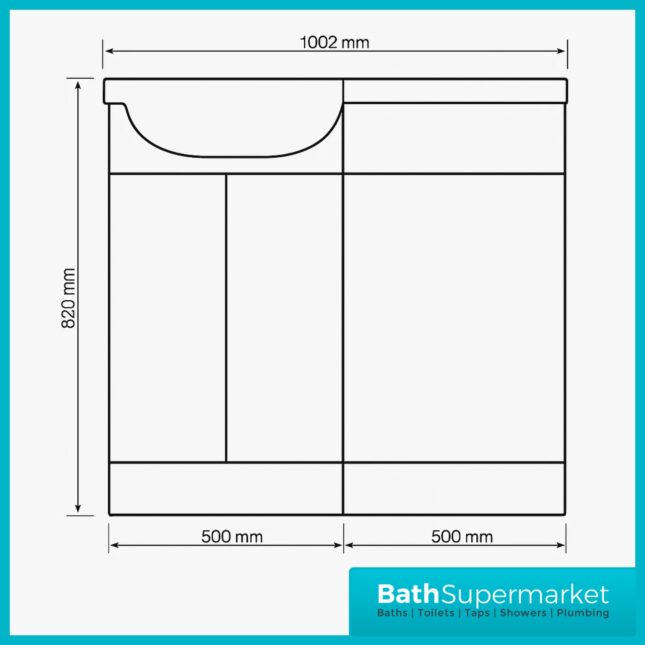 Modern P Series Satin Blue Combination P Shape LH /RH Furniture Pack – 1000mm