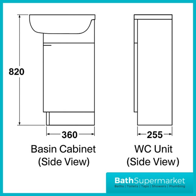 Modern P Series Satin Blue Combination P Shape LH /RH Furniture Pack – 1000mm