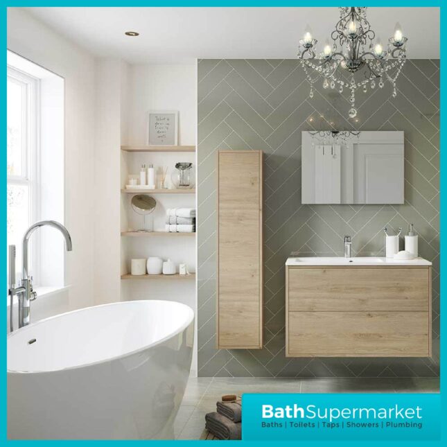 Edmonton Modern Freestanding 1800x800x580mm Bath