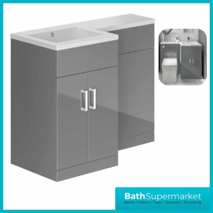 Elation Dove Grey Combination L Shape Furniture Pack 1070mm LH & RH