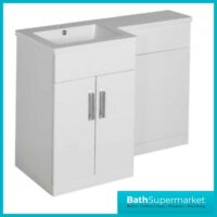 Elation White Gloss Combination L Shape Furniture Pack 1070mm x 850mm LH & RH - Image 2