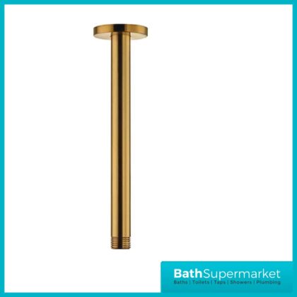 Equate Brushed Brass Round Ceiling Arm 220mm