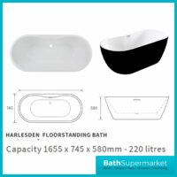 This stunning freestanding bath comes in an eye catching white finish that has smooth curves and is manufactured from high grade acrylic giving durability, strength and comfort that comes in two different lengths and, giving you the option to choose the perfect bath for your bathroom layout that will give you a superier bathing experience and for your convenience it includes a pre-fitted integrated waste and comes with the manufacturers 20 year guarantee for your peace of mind, all you need to do is add a tap of your choice and we have a vast choice of taps here at BathSupermarket that will finish off your bath perfectly.