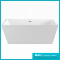 AquaVolere Regents White Freestanding Double Ended Bath 1600x750x570mm - Image 2