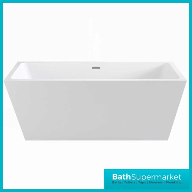 AquaVolere Regents White Freestanding Double Ended Bath 1600x750x570mm - Image 2
