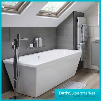 AquaVolere Regents White Freestanding Double Ended Bath 1600x750x570mm