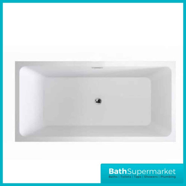 AquaVolere Regents White Freestanding Double Ended Bath 1600x750x570mm - Image 6