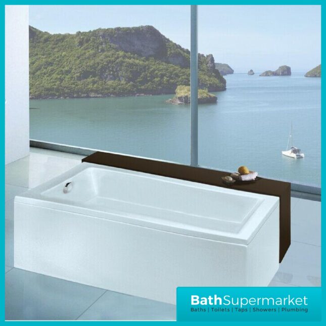 Sanica Granada Square Single Ended Acrylic Bath Tub 1700mm x 700mm - Image 5