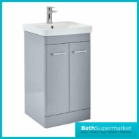 Mossini Floor Standing Bathroom Vanity Unit 500mm Pebble Grey - Image 7