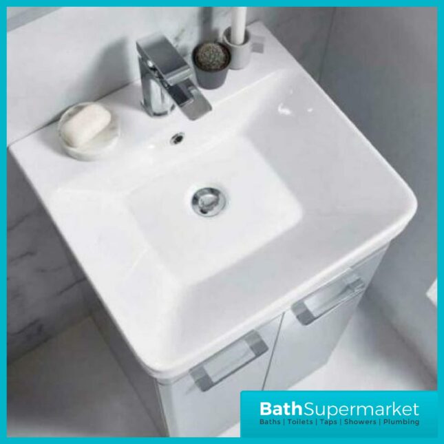 Mossini Floor Standing Bathroom Vanity Unit 600mm Pebble Grey