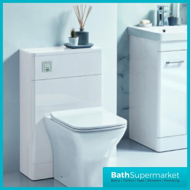 Mossini Back To Wall WC Unit 500mm x 220mm Gloss White