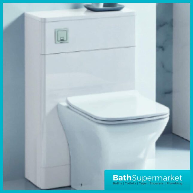 Mossini Gloss White Back To Wall WC Unit 500mm - Image 5