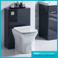 Mossini Wolf Grey Back To Wall WC Unit 500mm - Image 4