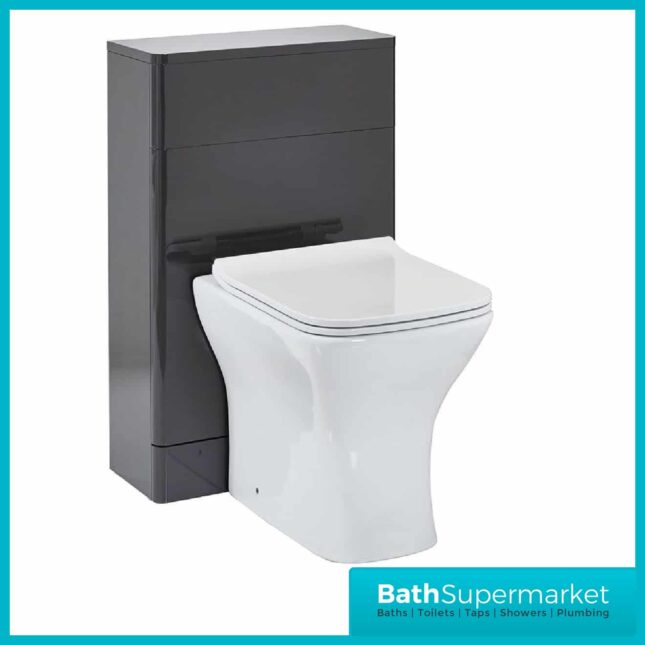 Mossini Back To Wall WC Unit 500mm x 220mm Wolf Grey
