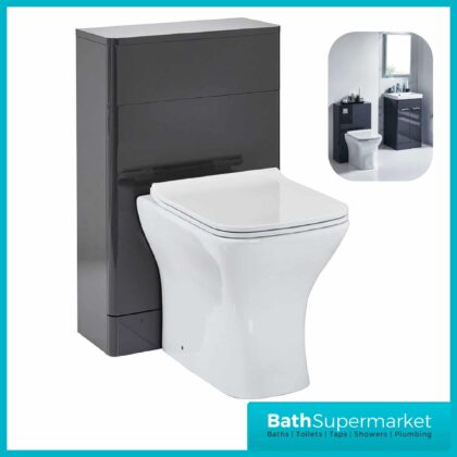 Mossini Back To Wall WC Unit 500mm x 220mm Wolf Grey