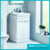 Mossini Floor Standing Bathroom Vanity Unit 600mm Gloss White