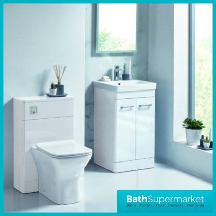 Mossini Floor Standing Combination Bathroom Furniture Pack Gloss White