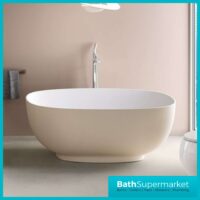 RAK Cloud Freestanding Bath 1400mm x 753mm - Matt White - Image 5