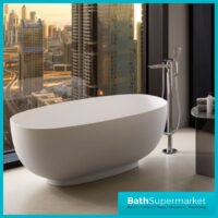RAK Cloud Freestanding Bath 1400mm x 753mm - Matt White