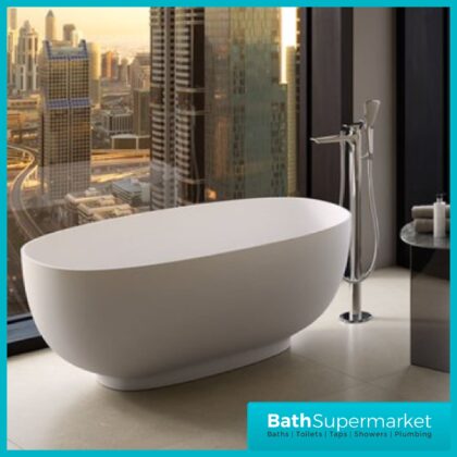 RAK Cloud Freestanding Bath 1400mm x 753mm - Matt White