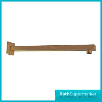 Brushed Brass Square Wall Mounted Shower Arm 1