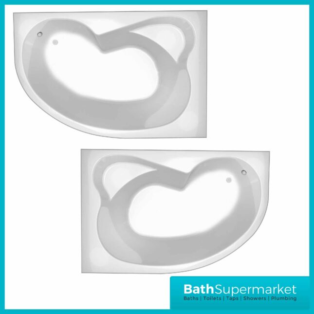 Gloss White Sabin Cornerbath And Panel 1500 X 1000 Right Hand & Left Hand - Image 4