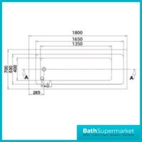 Sanica Sydney Round Single Ended Bath Tub 1800mm X 700mm - Image 4