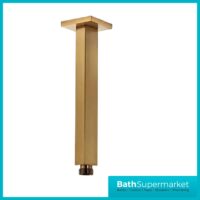 Observa Brushed Brass Square Ceiling Arm 220mm