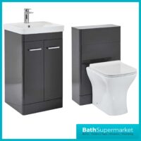 Mossini Floor Standing Combination Bathroom Furniture Pack-Wolf Grey