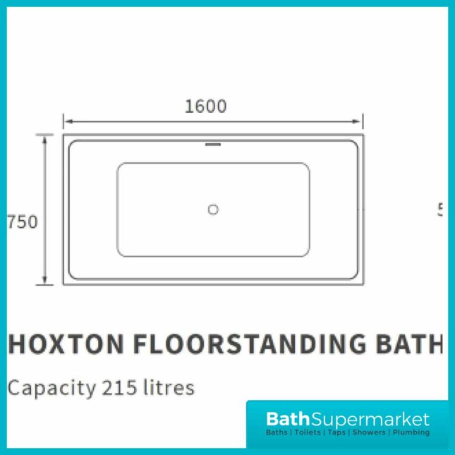 Hoxton Freestanding 1600x750x570mm Bath