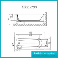 Modern Single ENDED BATH Tub Round Square leg Pack Included