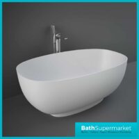 RAK Cloud Freestanding Bath 1400mm x 753mm - Matt White - Image 2