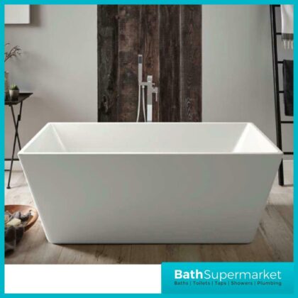Cruze Square White Freestanding Double Ended Bath 1695 x 800