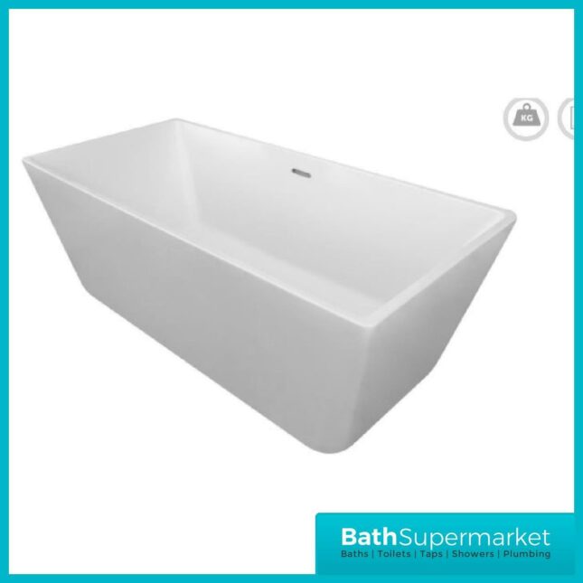 Cruze Square White Freestanding Double Ended Bath 1695 x 800 - Image 2