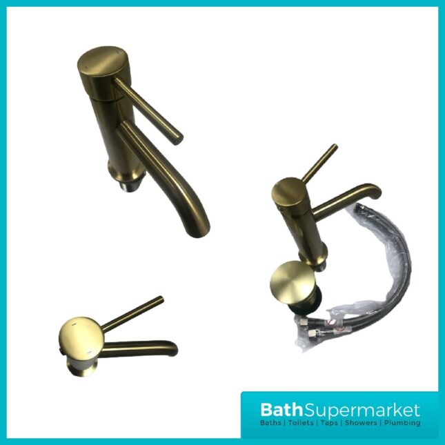 Synergy Studio G Brushed Brass Cold Start Mono Mixer Bathroom tap