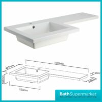 Elation Matt Indigo Combination L Shape Furniture Pack 1070mm x 850mm LH & RH