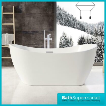 Aruba Bath 1700 x 800 White Double Ended Freestanding Bath