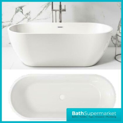Form Bath 1650mm x 700mm Gloss White Freestanding Bath