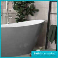AquaVolere Throwley Modern Grey Freestanding 1700x780x670mm Bath - Image 3
