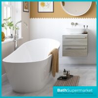 Ashbourne Modern Freestanding 1500x750x720mm Slipper Bath