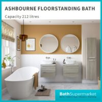 Ashbourne Modern Freestanding 1500x750x720mm Slipper Bath