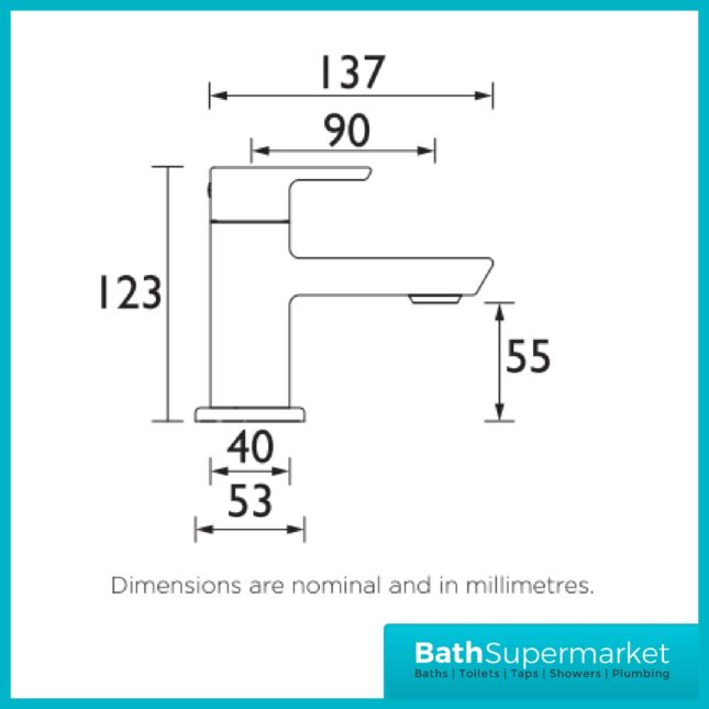 Bristan Cobalt Black Pair Lever Bath Taps