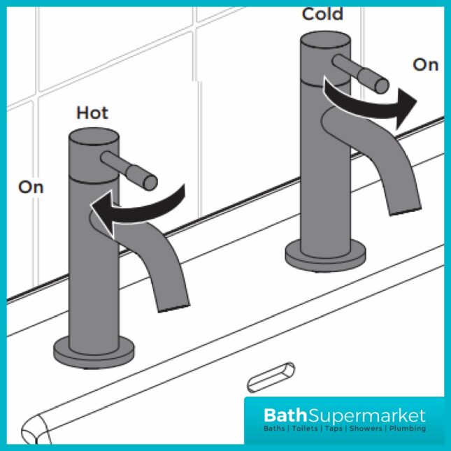 Bristan Mila Black Pair Lever Bath Taps
